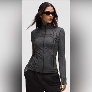 lululemon athletica Define jacket in charcoal grey and black herringbone